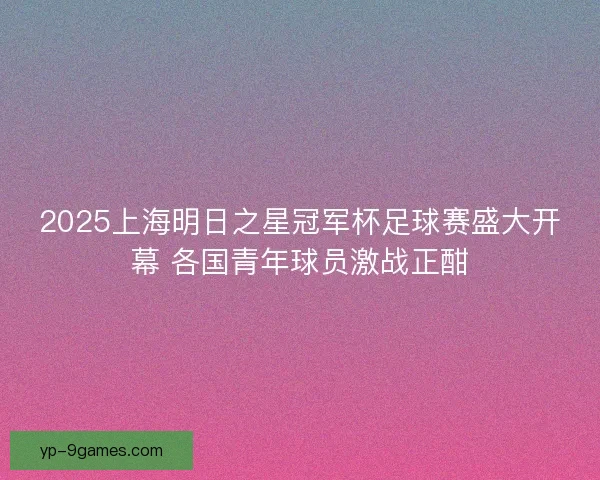 2025上海明日之星冠军杯足球赛盛大开幕 各国青年球员激战正酣